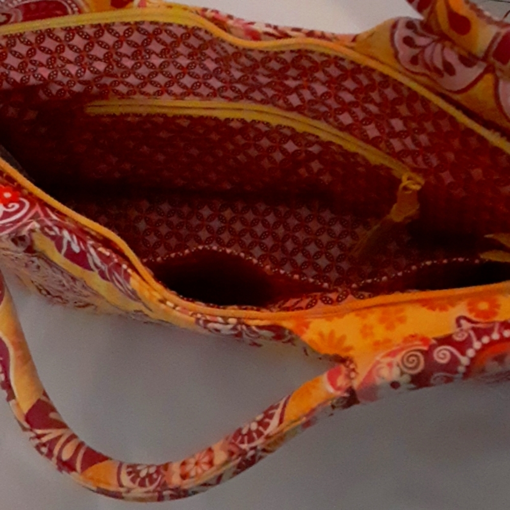 Vera Bradley Purse yellow paisley tote.